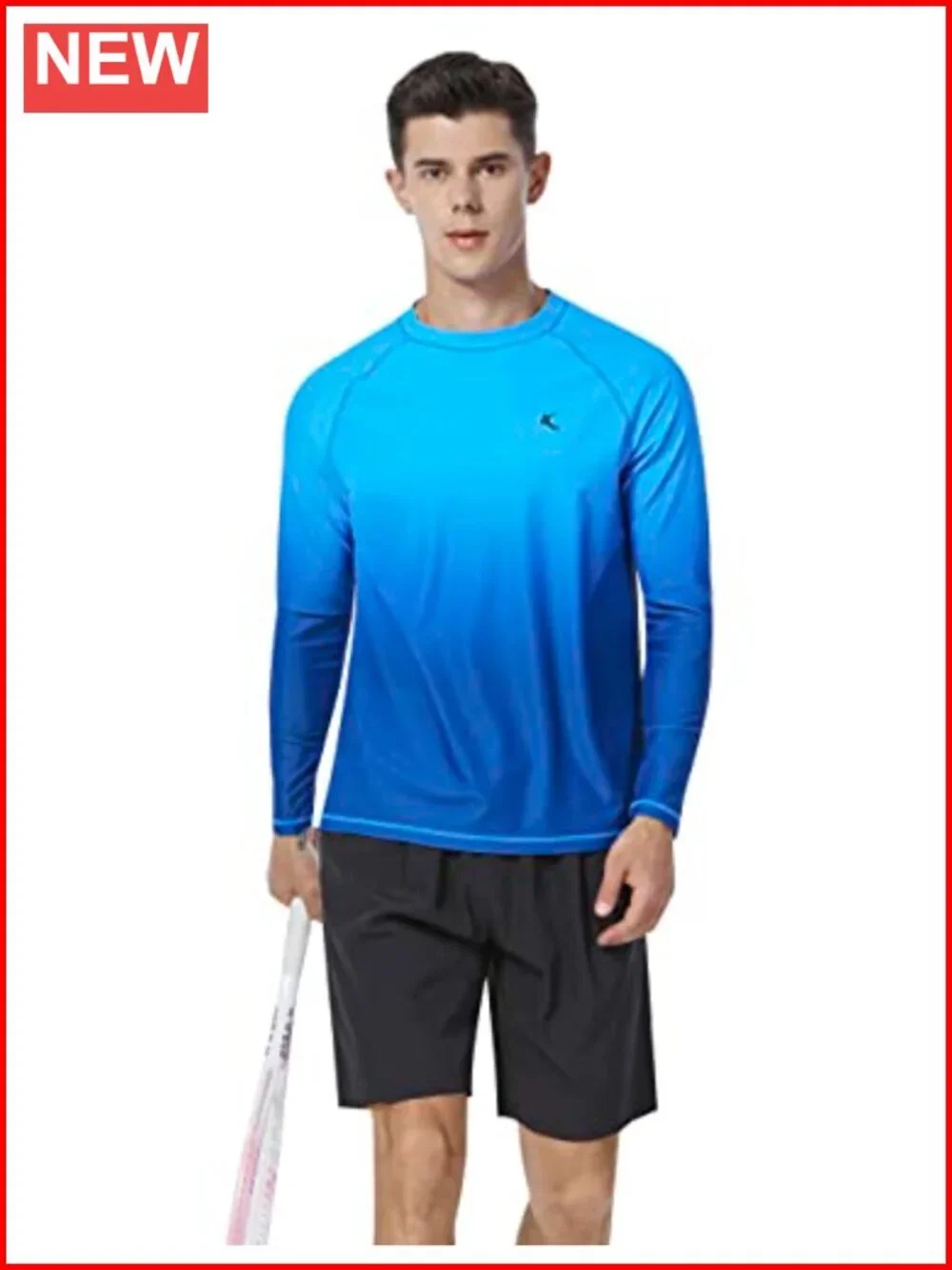 UPF 50+ Long Sleeve Rash Guard Quick Dry 4-Way Stretch UV Sun Protection Swim